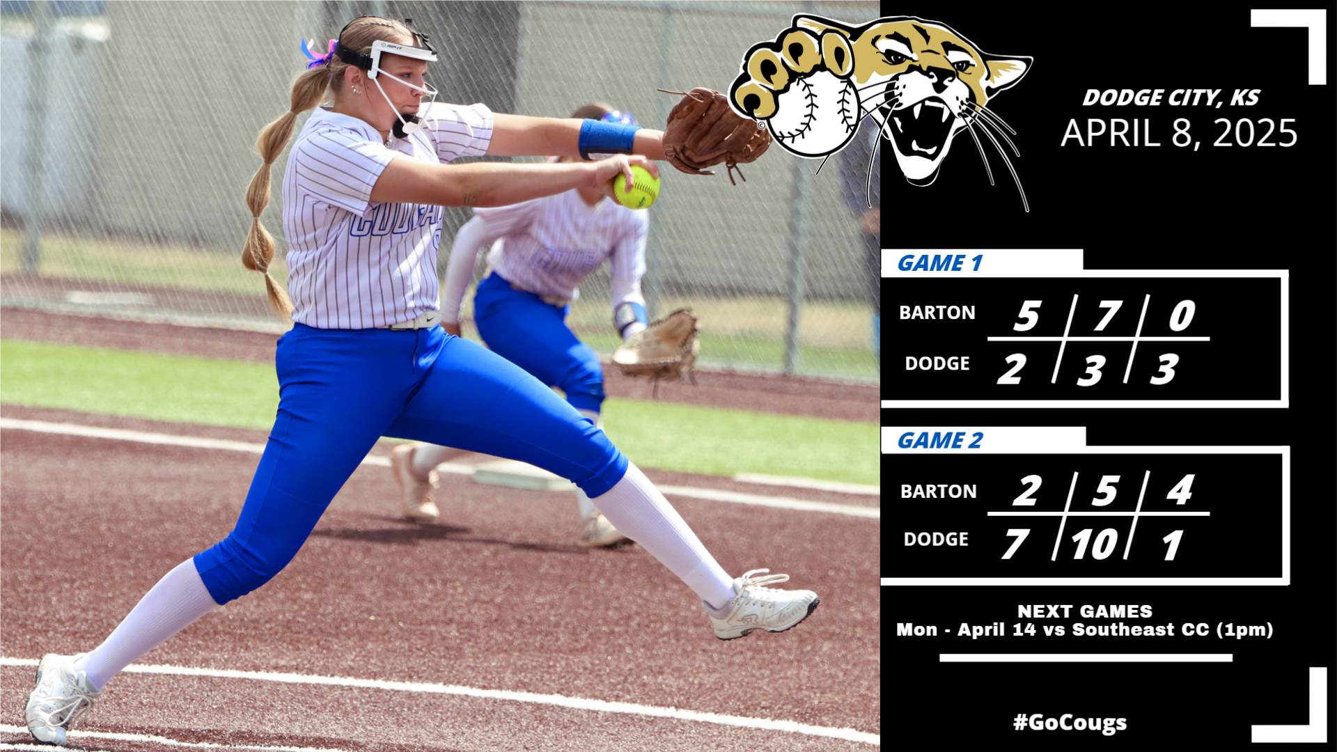 Barton pitcher&nbsp;Meleia Ingram