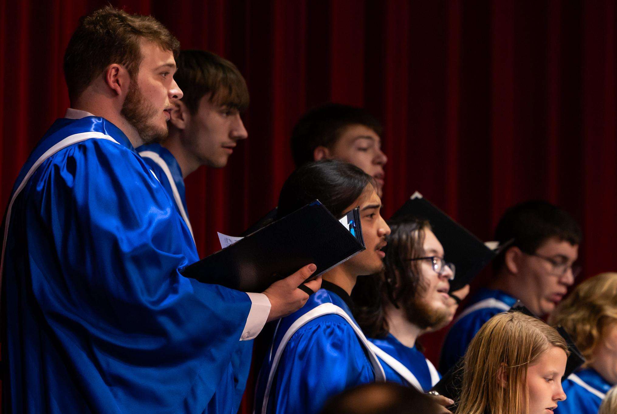 The Barton Choir performs in the Fine Arts Auditorium during a past concert.