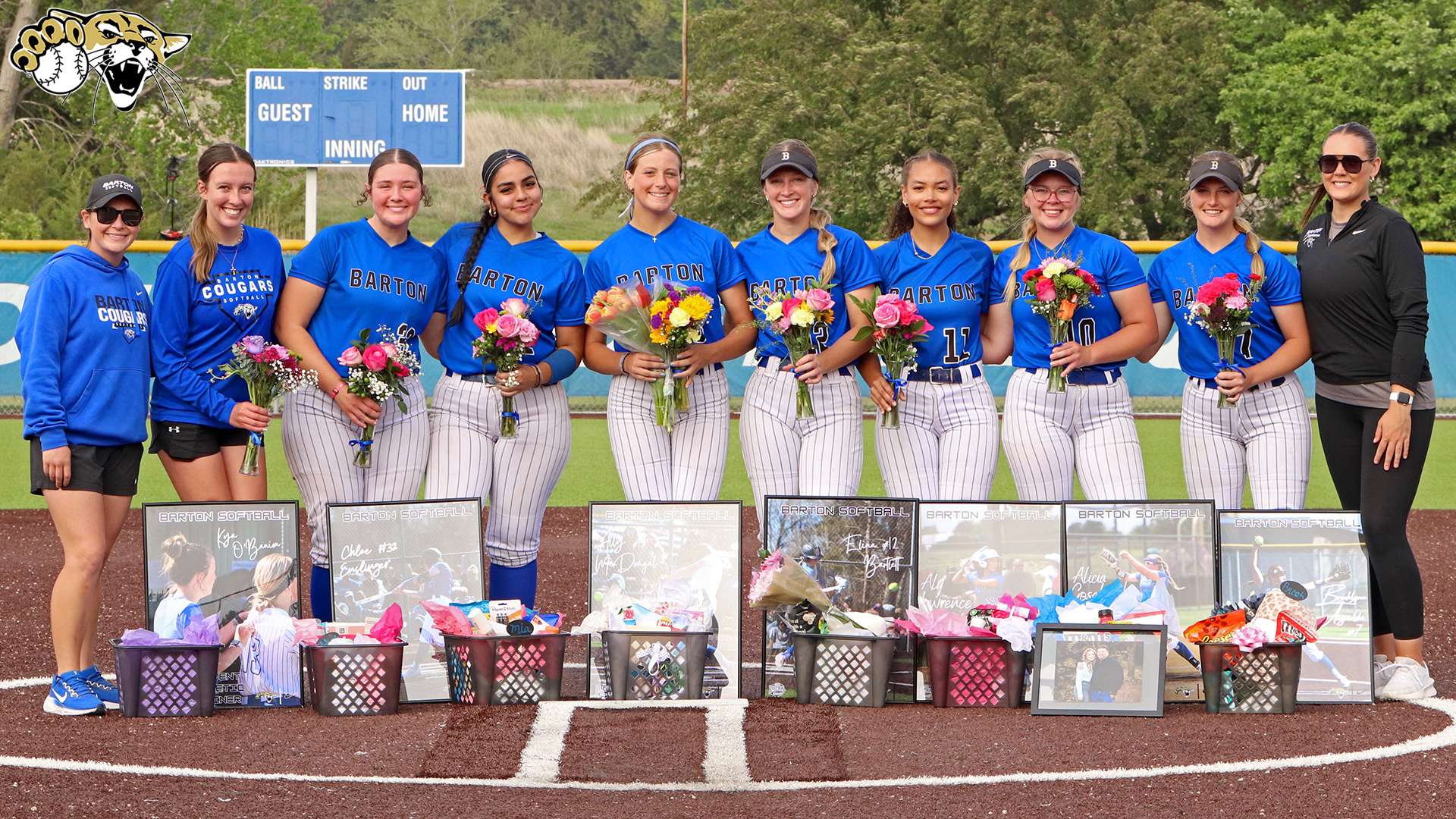 &nbsp;2025 Barton Softball sophomores with coaches