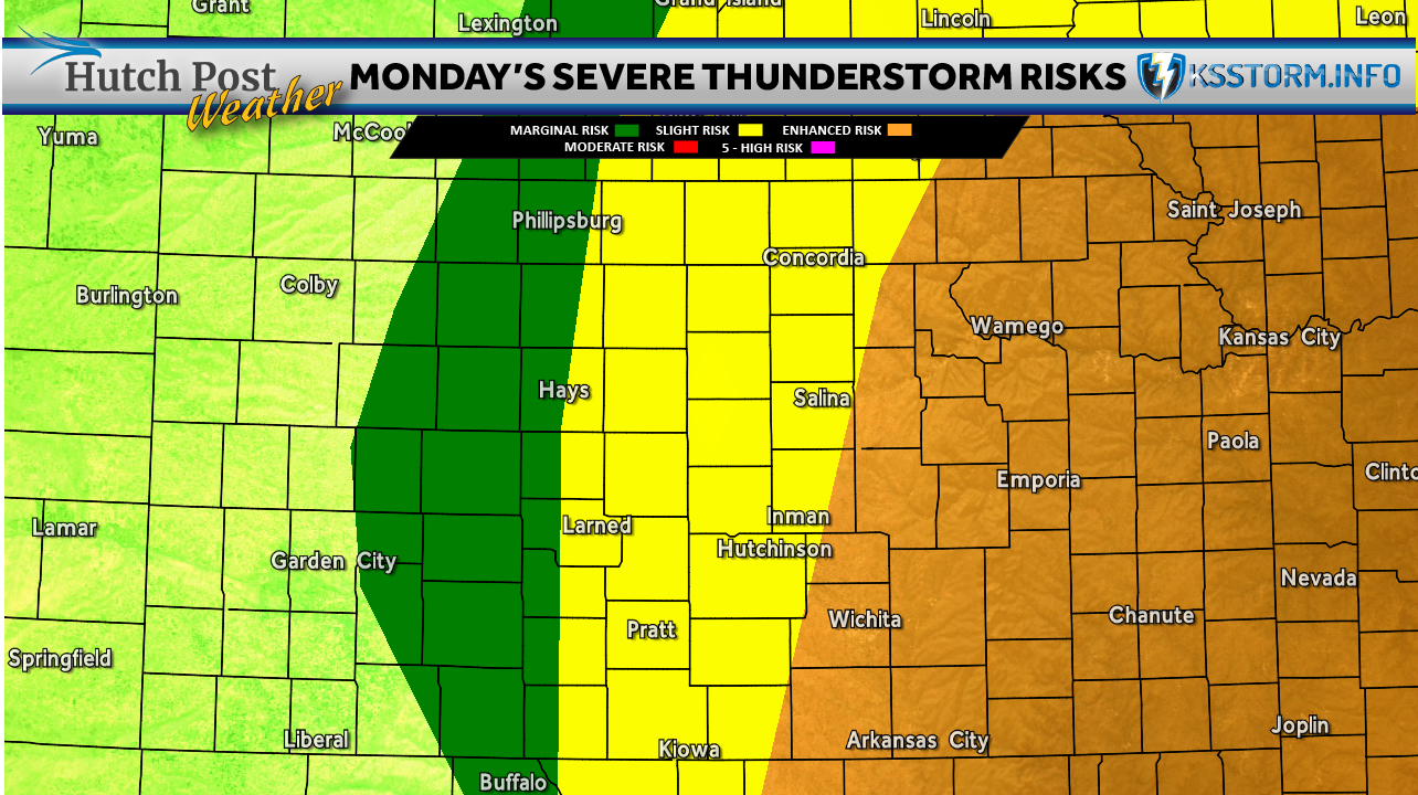 Severe Weather Risks for Monday, May 19