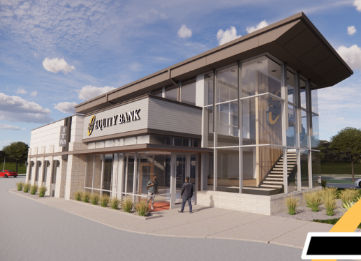 Rendering of the new Equity Bank to be constructed on 10th Street in Great Bend.