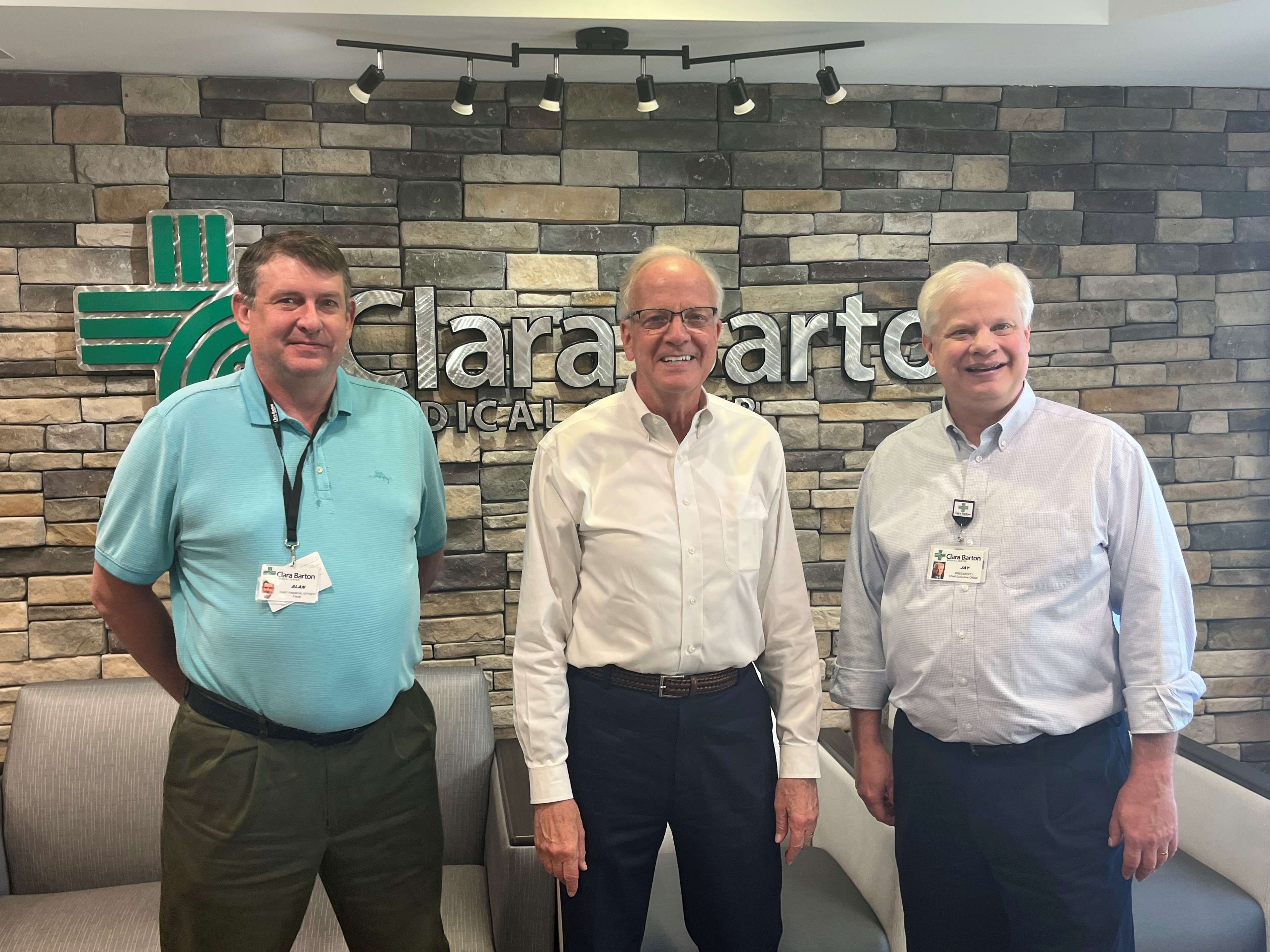 U.S. Senator Jerry Moran visited Clara Barton Hospital in Hoisington on Thursday, June 19, 2025.<br><br>“I appreciated the opportunity to tour Clara Barton Hospital for a firsthand look at how the facility has expanded and enhanced its care and specialties. During my visit, I learned more about their future growth plans and witnessed the hospital’s strong commitment to serving the community. Thank you to CEO Jay Tusten, CFO Alan Meisinger, Director of Public Relations Sydney Dolezal, and the rest of the staff for hosting me.”