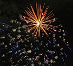 Firework display at Laing Lake in Alliance