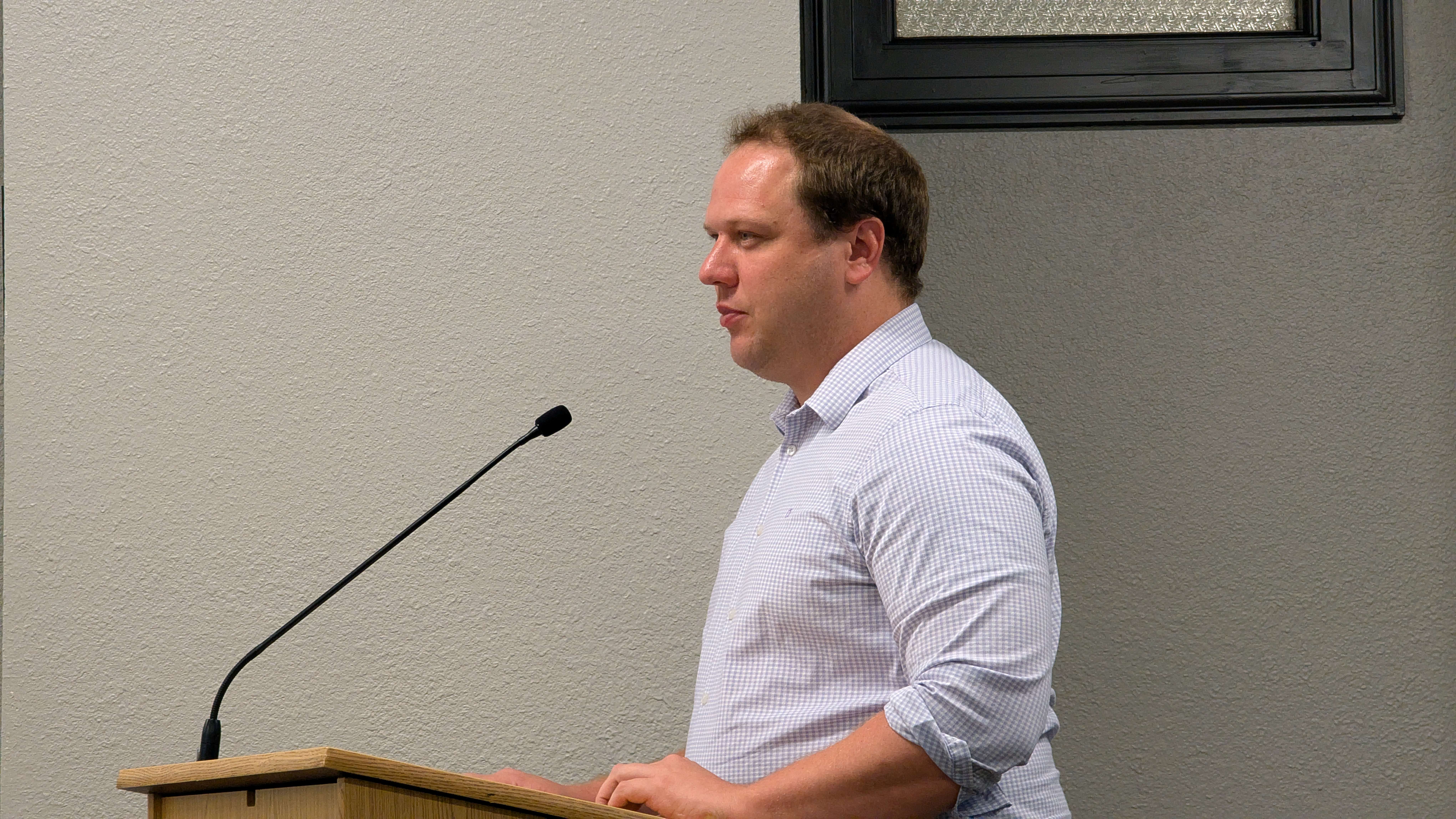 Barton County Administrator Matt Patzner presented before the Commission on Tuesday, July 8, 2025.