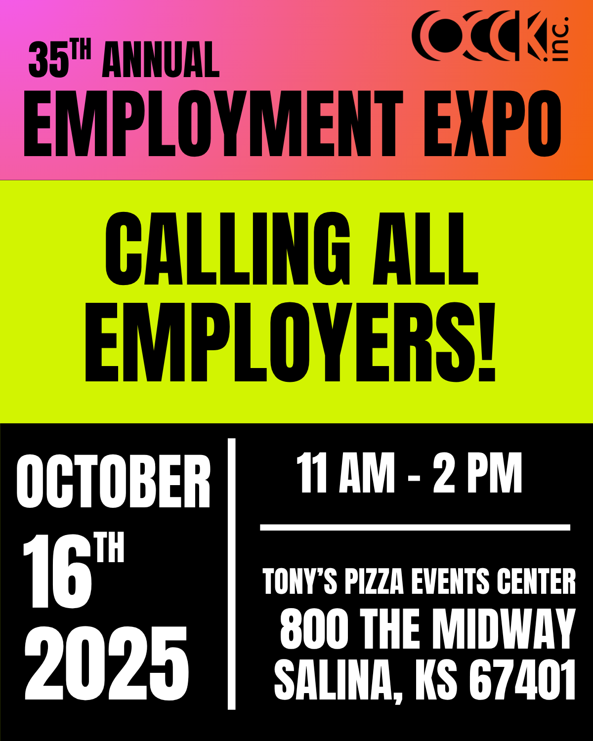 35th Annual employment expo; photo courtesy of OCCK Inc.