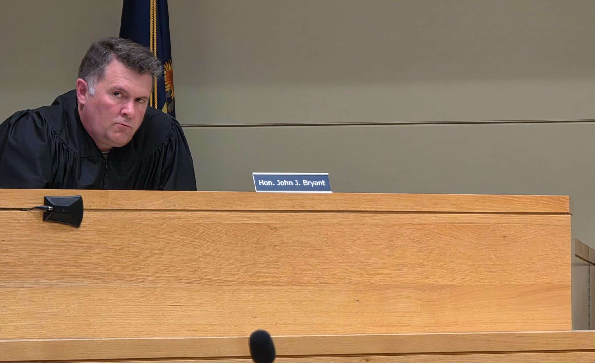Leavenworth District Judge John Bryant again barred CoreCivic from reopening its prison facility until court hearings can determine whether the company has to go through the Leavenworth development process. Photo by Morgan Chilson/Kansas Reflector