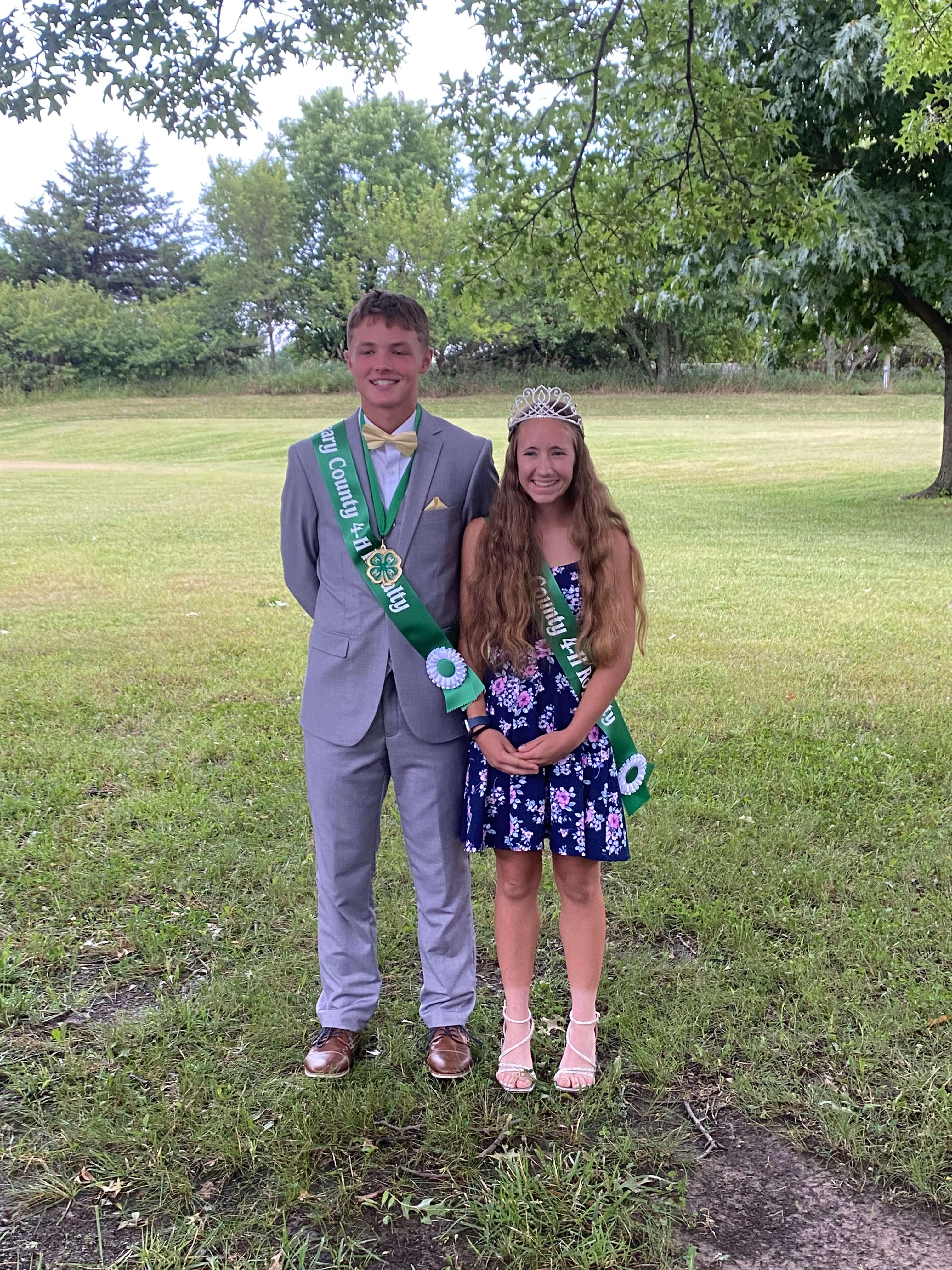 Geary County 4H Royalty - King Grady Oentrich and Queen Brittney Dibben