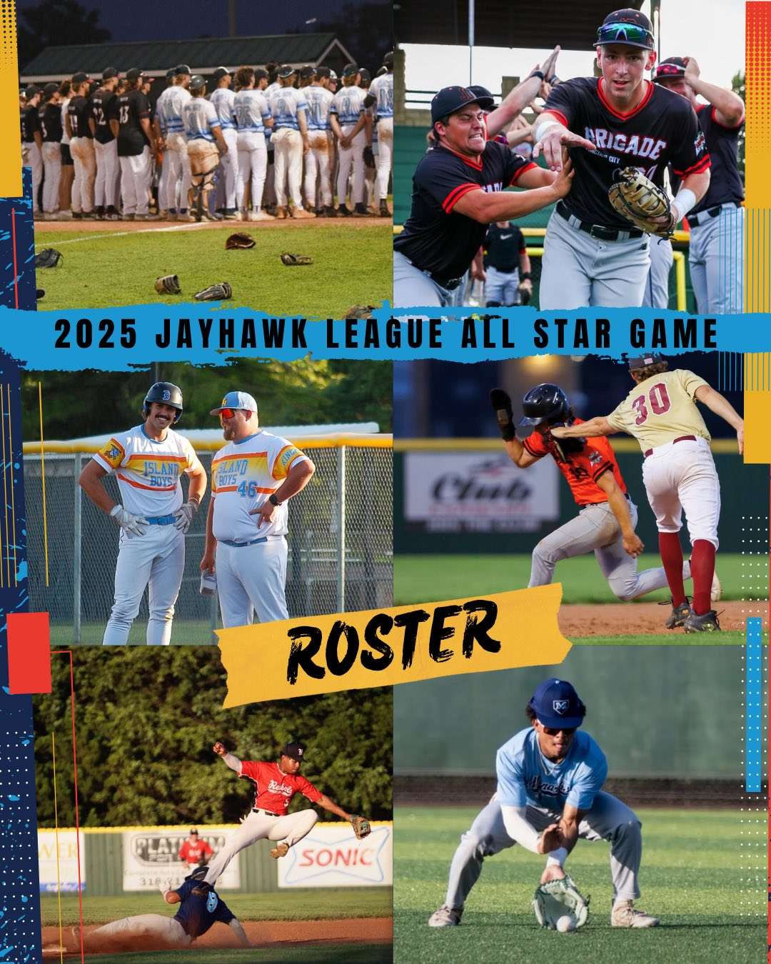 Jayhawk Collegiate league All-Star Game at 7pm, Hobart-Detter Field in Hutchinson, Kansas.