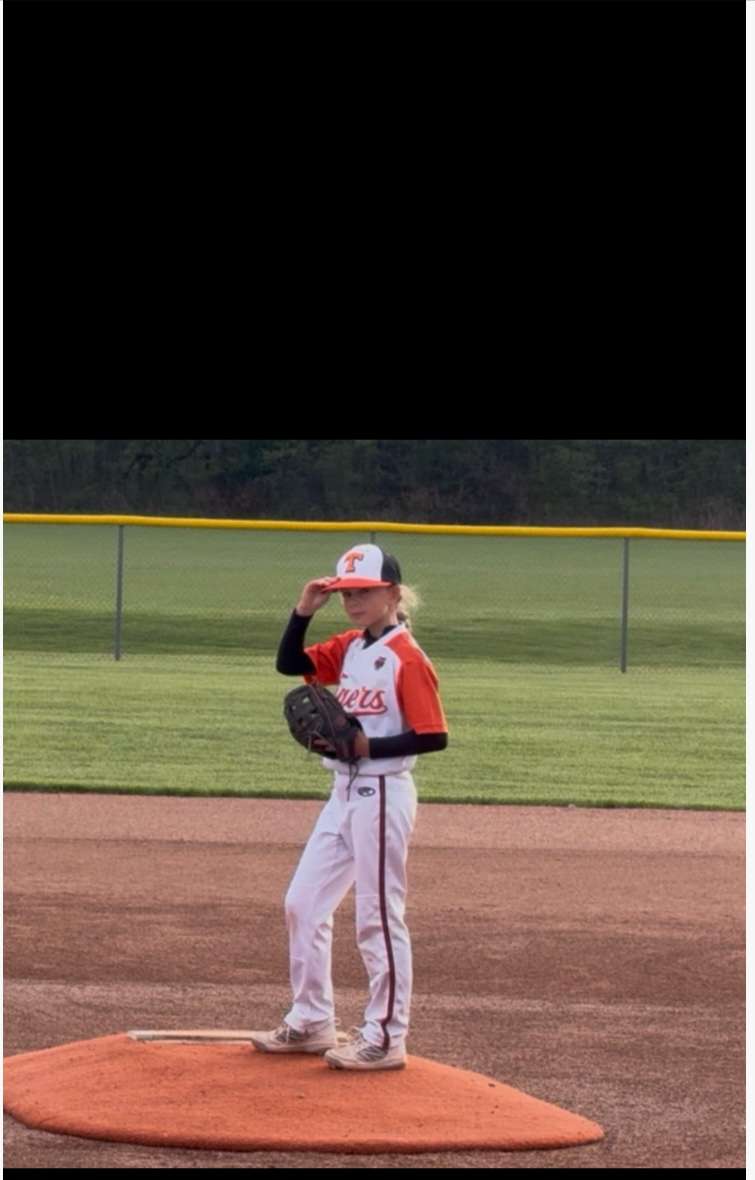 McKenzie on the pitchers mound.