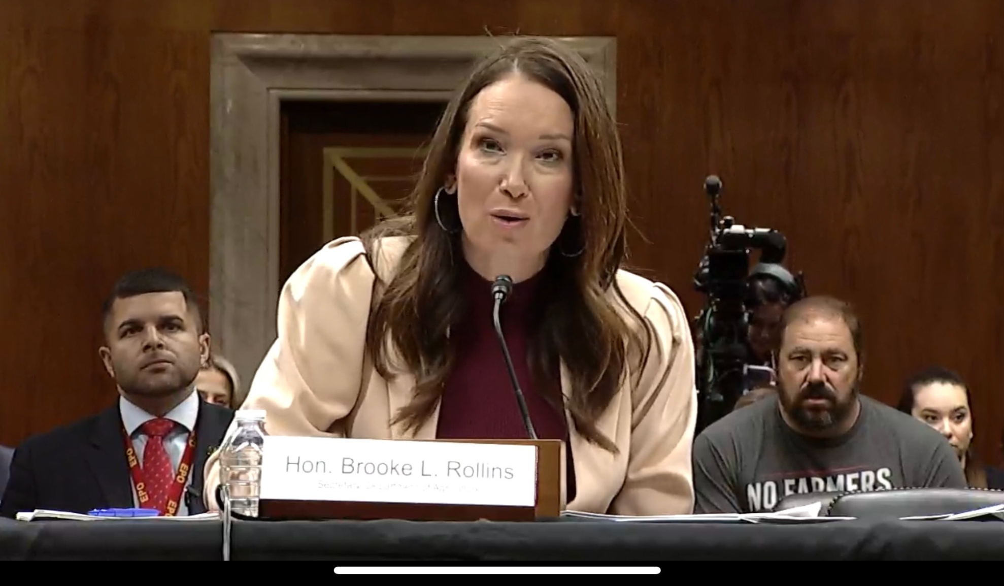U.S. Department of Agriculture Secretary Brooke Rollins, testifying here before the Appropriations Committee, sent a letter July 9, 2025, to Kansas asking for personal information about Supplemental Nutrition Assistance Program recipients. (Senate webcast)