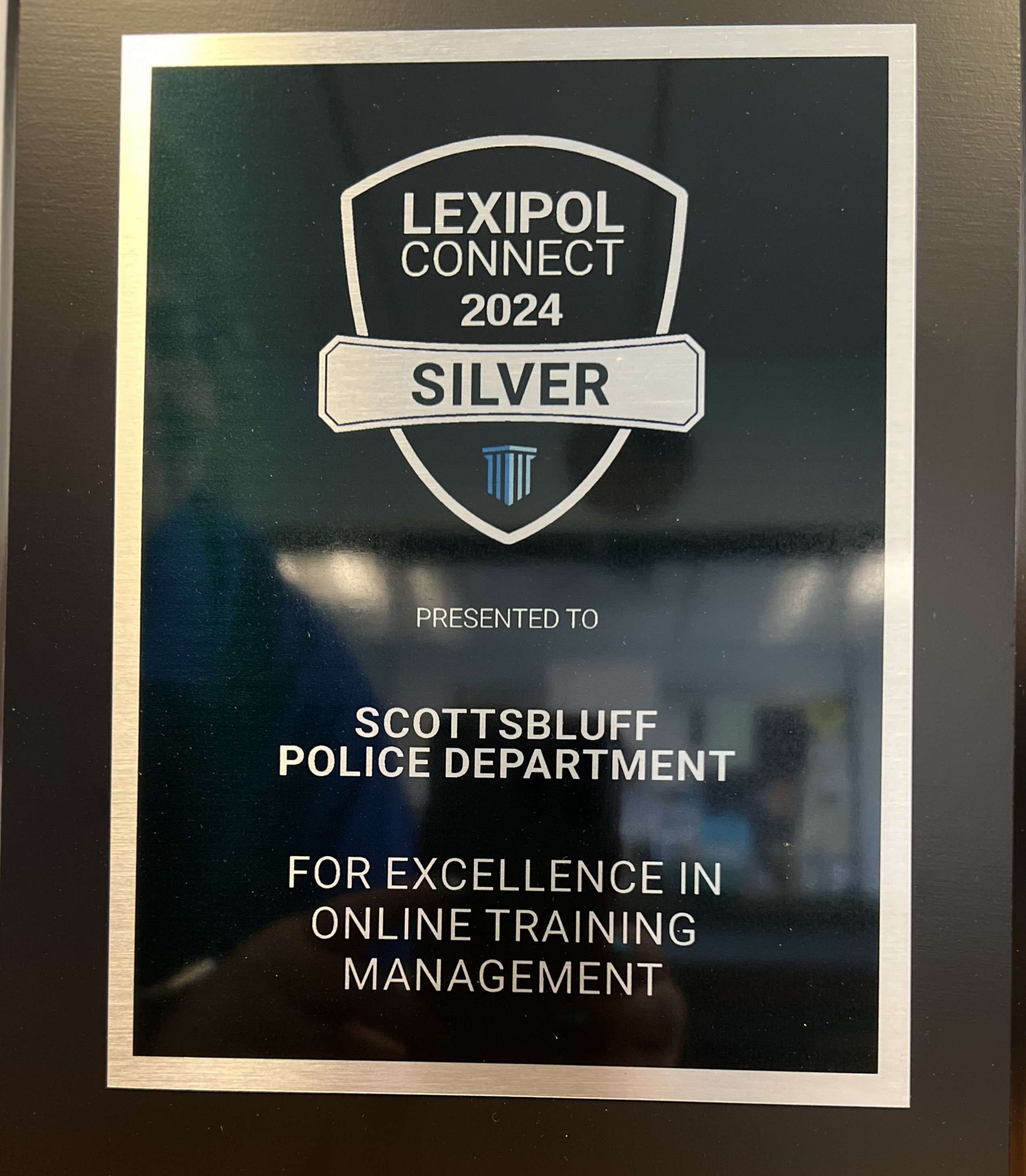 Lexipol Connect Plaque (photo courtesy Scottsbluff Police Department)