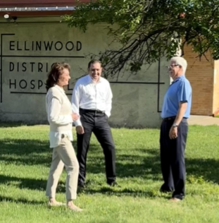 Wendy Lockwood, CEO of The Center for Counseling, Hunter Carson, District Representative and Jon Prescott, Project Leader Volunteer.