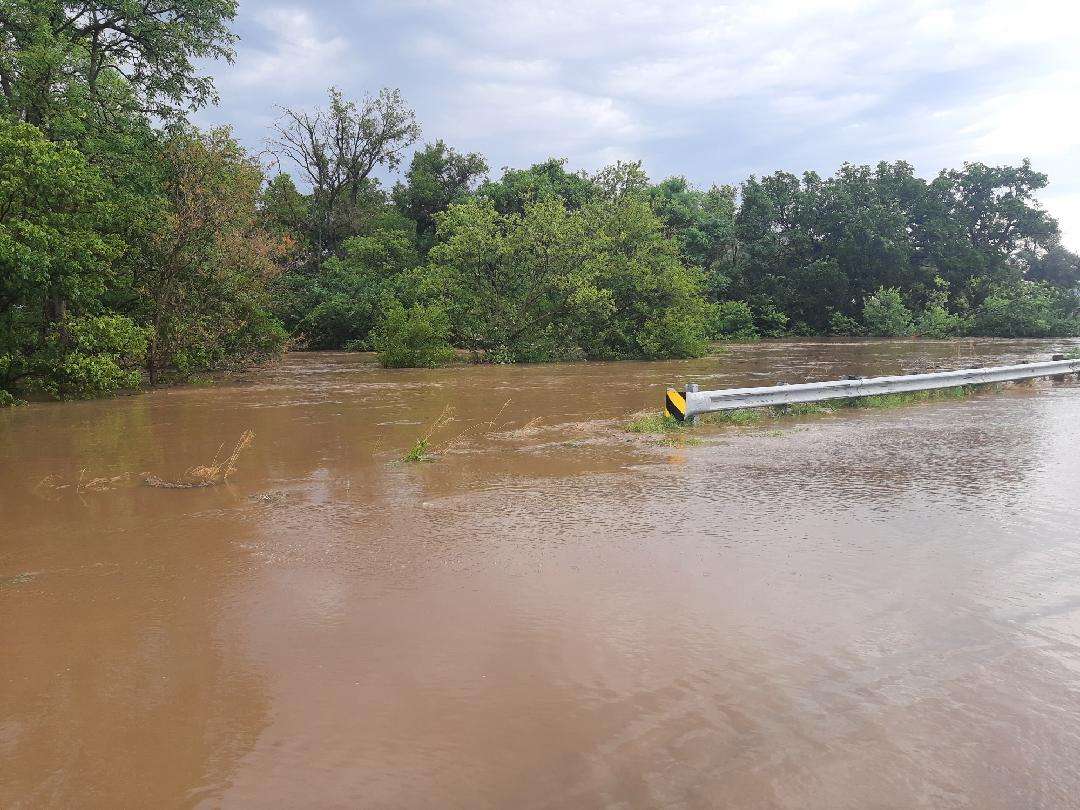 State Street in Salina flooded between Lightville and Muir Roads on Tuesday, July 22; photo courtesy of Saline County Sheriff's Office