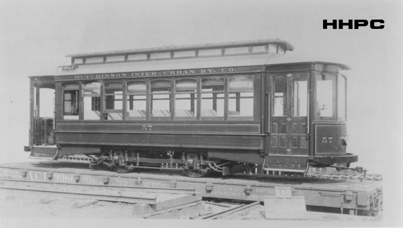Hutchinson Interurban #57 Trolley on turntable. Courtesy of the Conard-Harmon Collection.