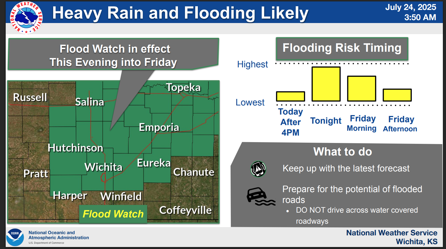 Thursday, July 24; courtesy of the US National Weather Service