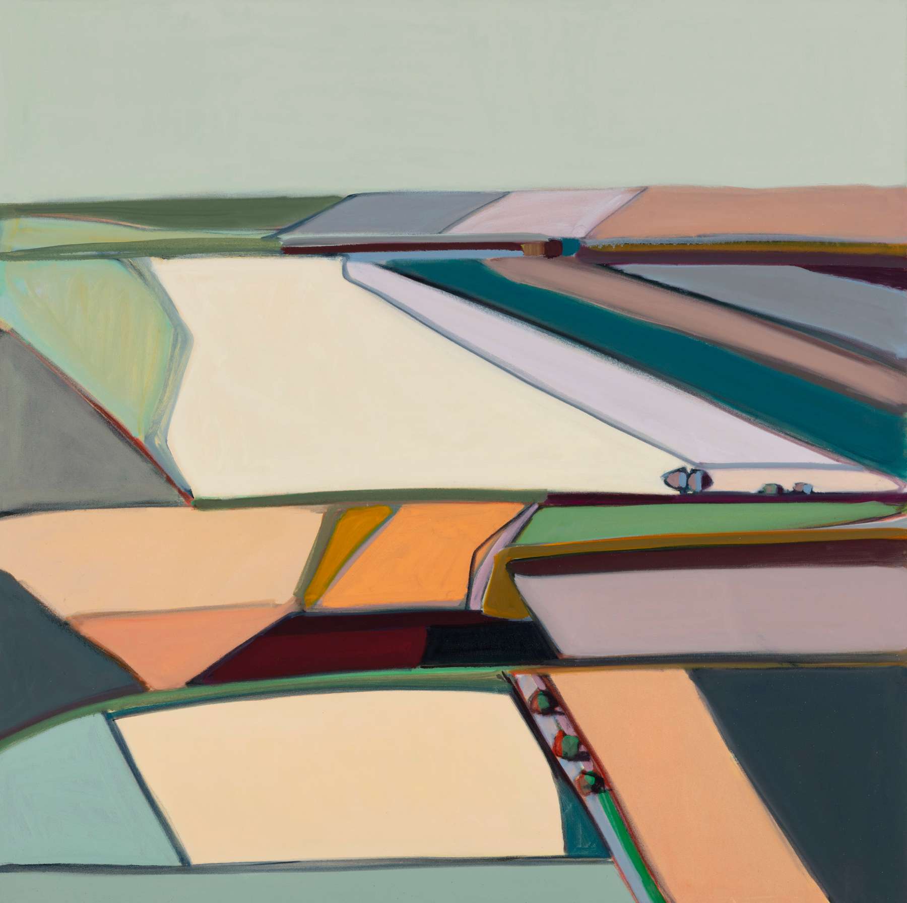 "Kansas Prairie Fields" by Karen Matheis of Lawrence; Birger Sandzén Memorial Gallery