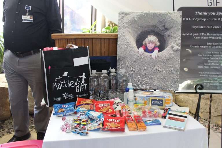 Examples of some of the items in the Matthew's Gift bags. File photo