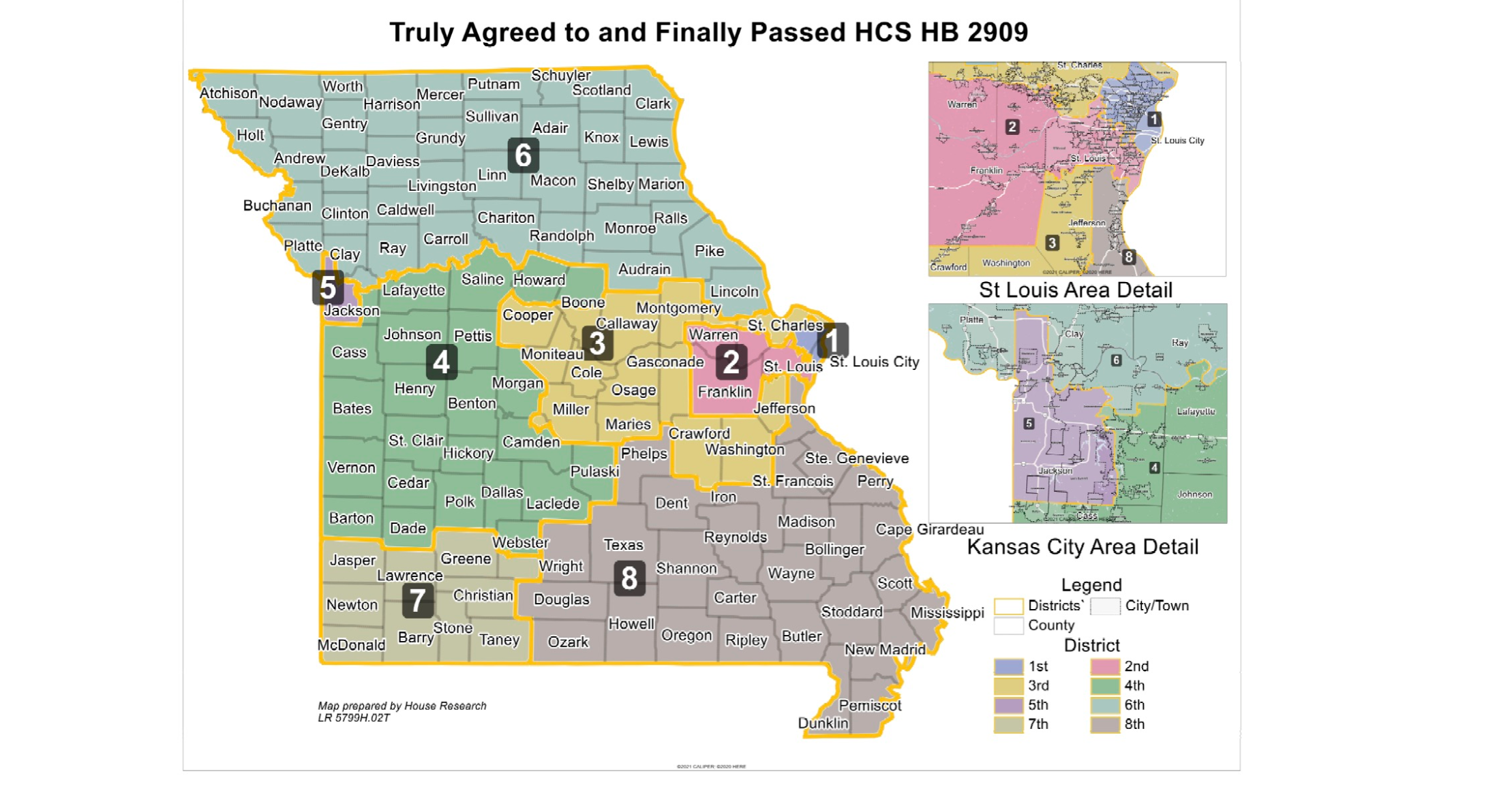 Missouri Congressional districts (Missouri Secretary of State’s Office.)