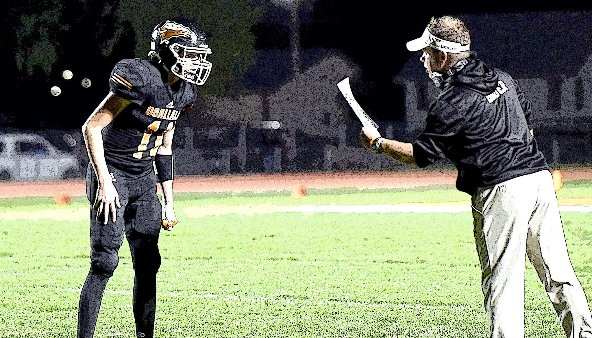 Bauer making a decision on a play call (photo credit Harry Lipsea, Keith County News)