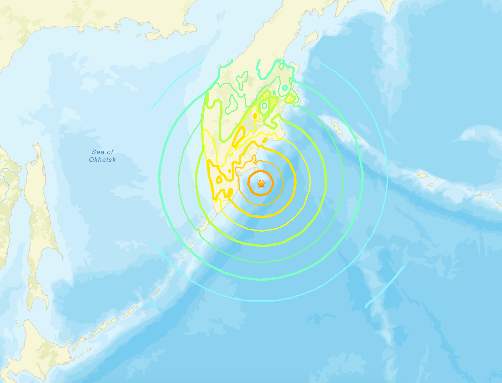 The USGC said shortly after initial reports that the quake's strength was 8.7 magnitude -Image USGS