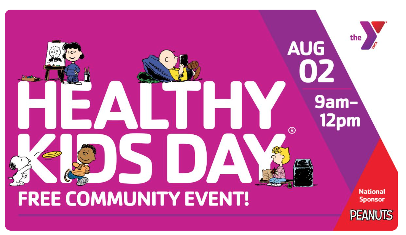 "Healthy Kids Day" by the Salina Family YMCA on Saturday, August 2nd from 9:00 am - 12:00 pm; courtesy of Salina Family YMCA