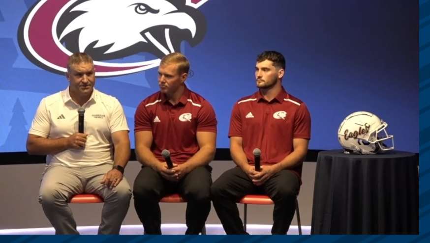 (L-to-R) Coach Jay Long, Preston Pearson, Dax Yeradi