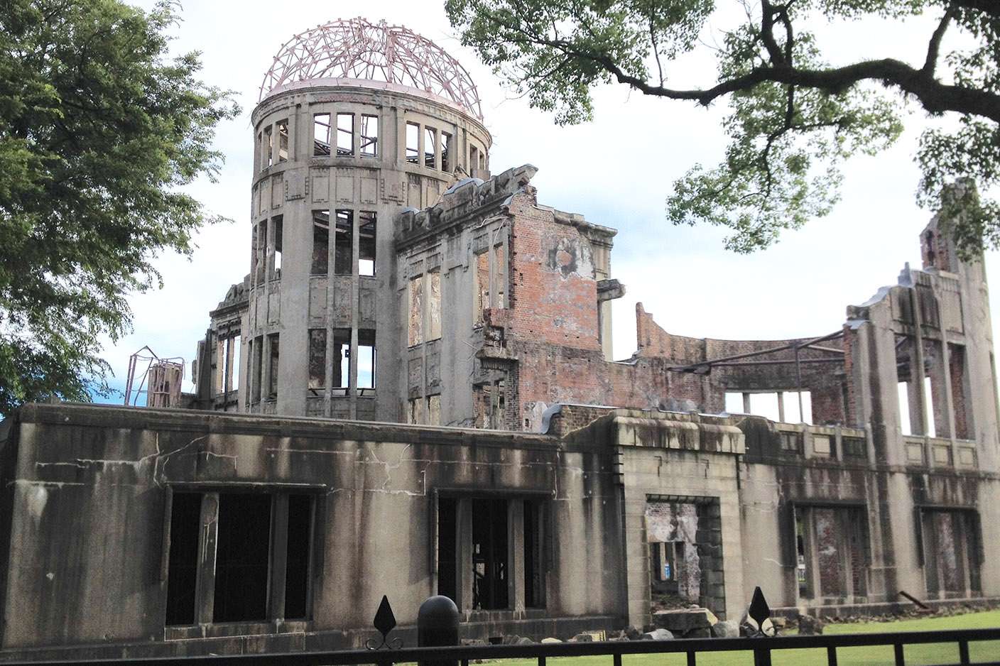 The 'A Bomb Dome' in Hiroshima stands in 2015. The dome, which was part of the city’s industrial exhibition hall, was directly beneath the atomic bomb dropped Aug. 6, 1945. photo by Max McCoy/Kansas Reflector