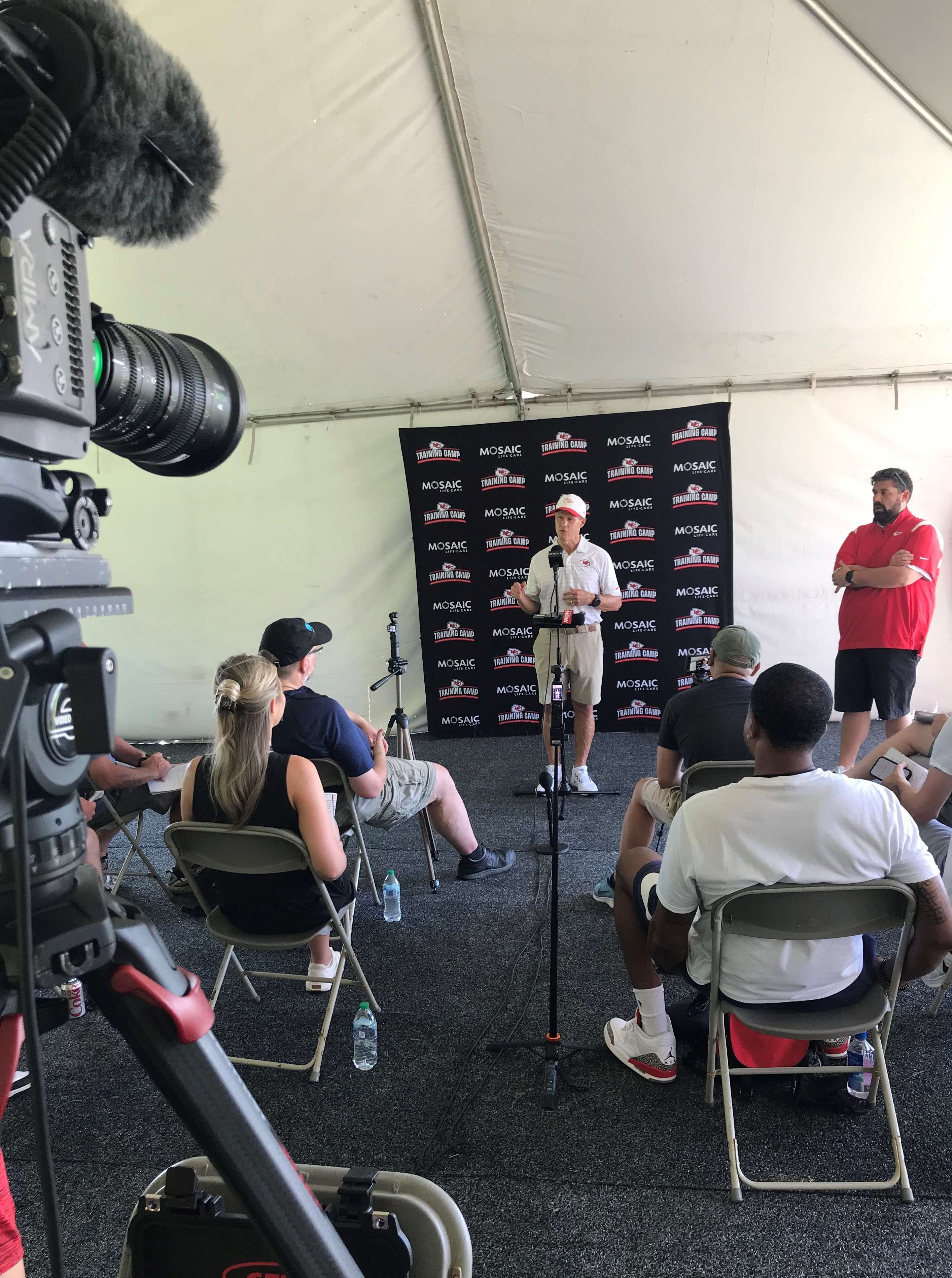 Clark Hunt speaks to the media during Chiefs Training Camp/Photo by Brent Martin