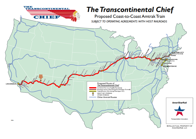 Transcontinental Chief (Image courtesy of AmeriStarRail)&nbsp;