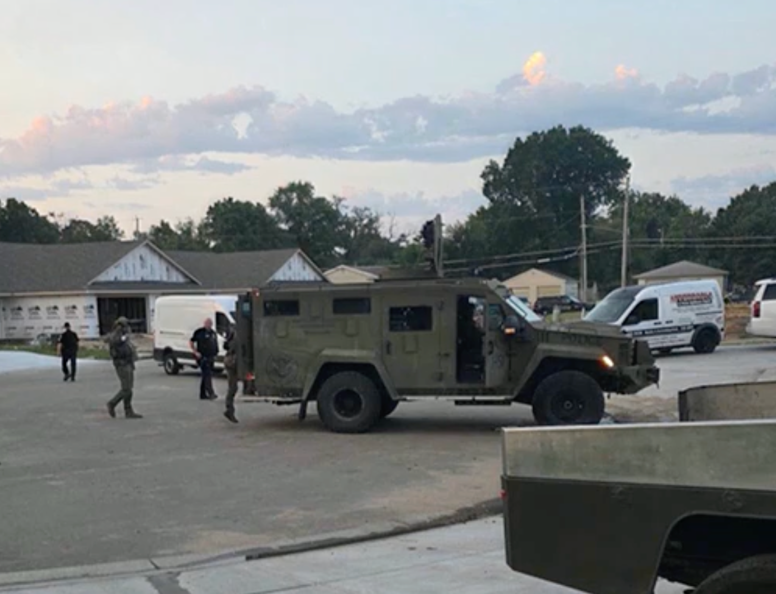 Police on the scene of one drug bust early Wednesday-photo courtesy