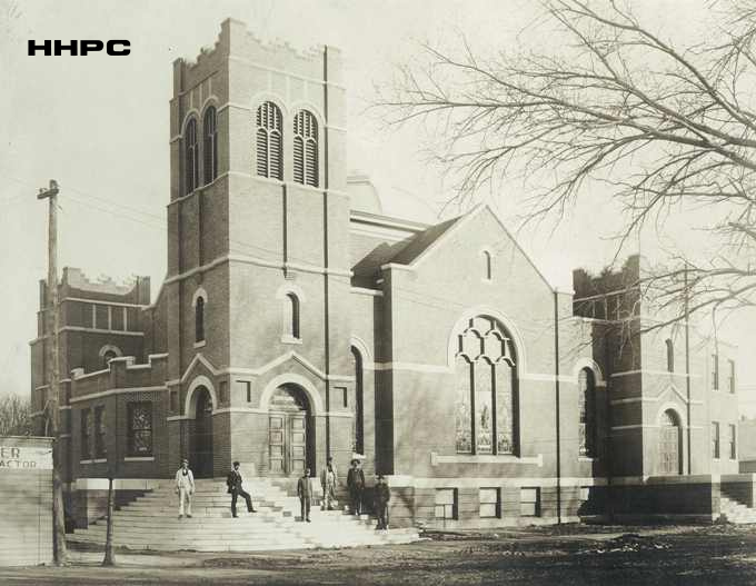 First Methodist Episcopalian Church  - 101 E. 1st &amp; Walnut - c. 1910. Courtesy of the Conard-Harmon Collection.