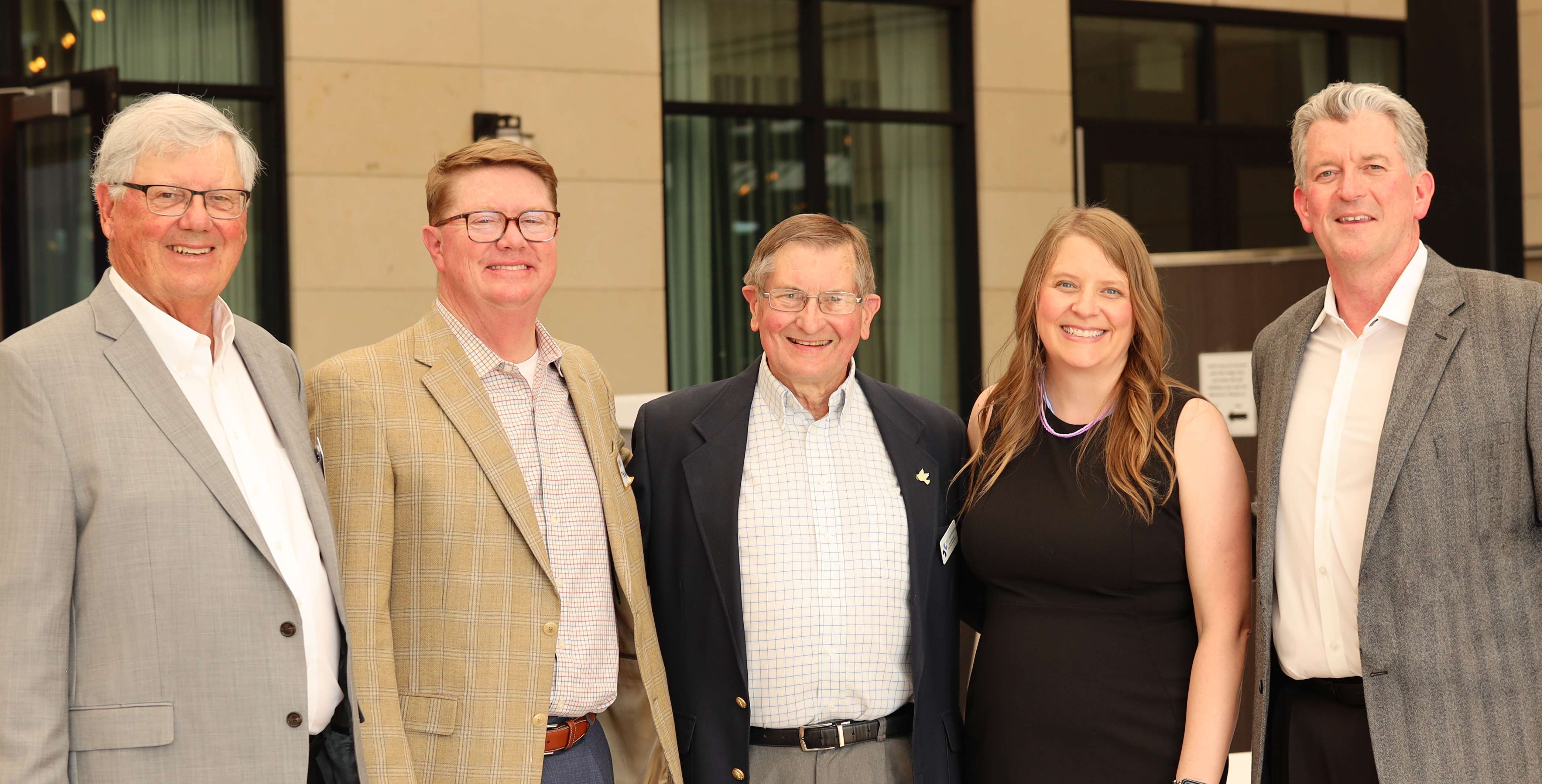 From left to right: Bob Vidricksen, Joel Phelps, Dirk Hutchinson, M.D., Kimberly Williams, M.D, Robert Freelove, M.D. Photo courtesy of Salina Family Healthcare Center