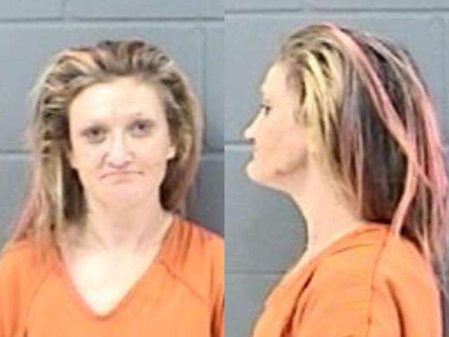 Kendra Parrish, Distribute or possess with intent to distribute drug paraphernalia for illegal use; Interference with LEO; Obstruct/resist/oppose misdemeanor warrant service or execution; Operate a motor vehicle without a valid license; Possession of opiate, opium, narcotic or certain stimulant, arrested 08/07