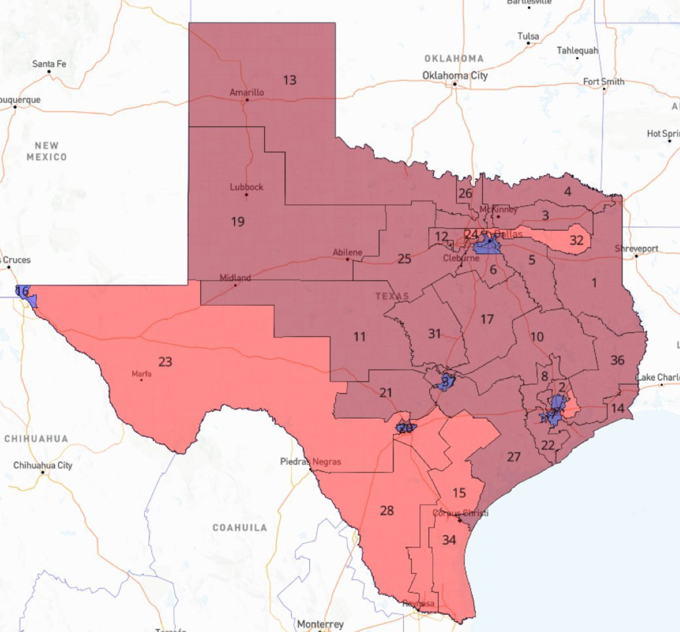 Texas new Congressional District map