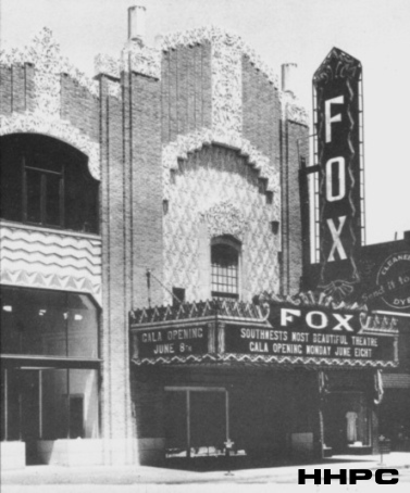 Fox Theatre Exterior - 18 E. 1st - June 1931 at Opening. Courtesy of the Conard-Harmon Collection.