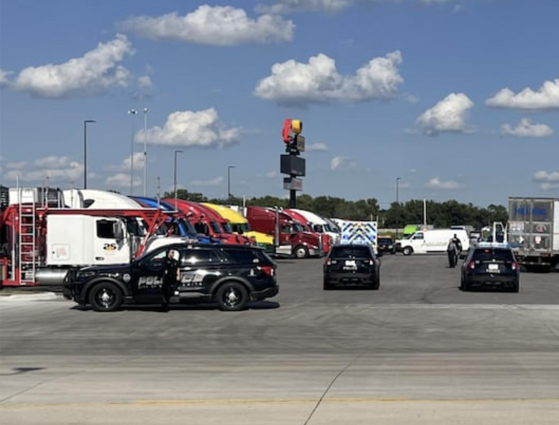 Police at the scene of the fatal incident-photo courtesy KWCH