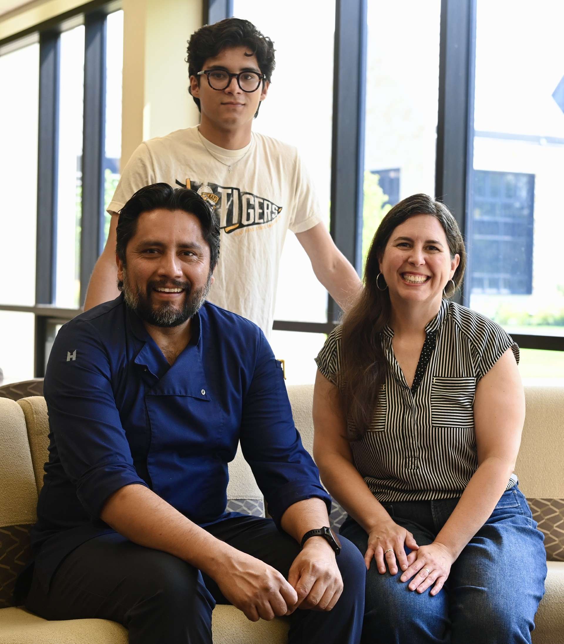 Manuel Hernandez, Dom Hernandez and Erin Schamber. Photo by FHSU
