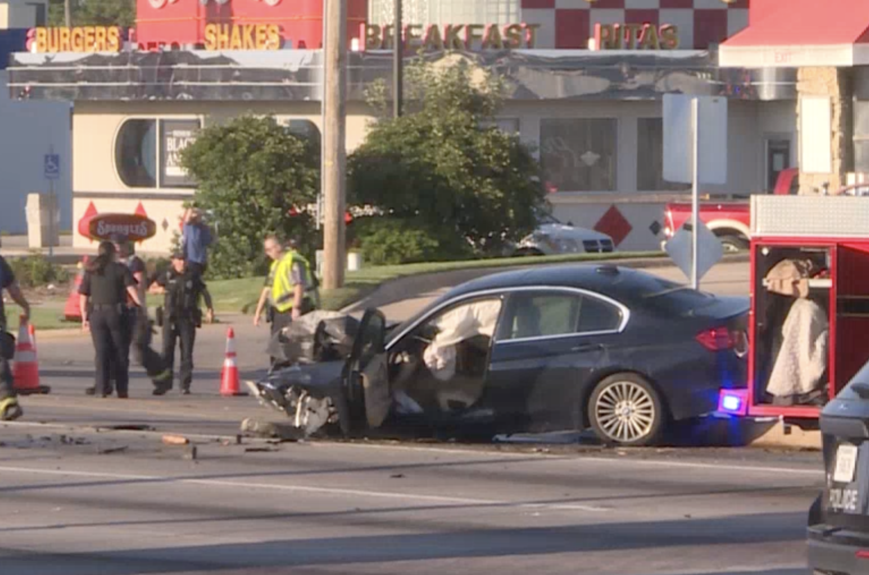 View of the crash scene -photo courtesy KWCH