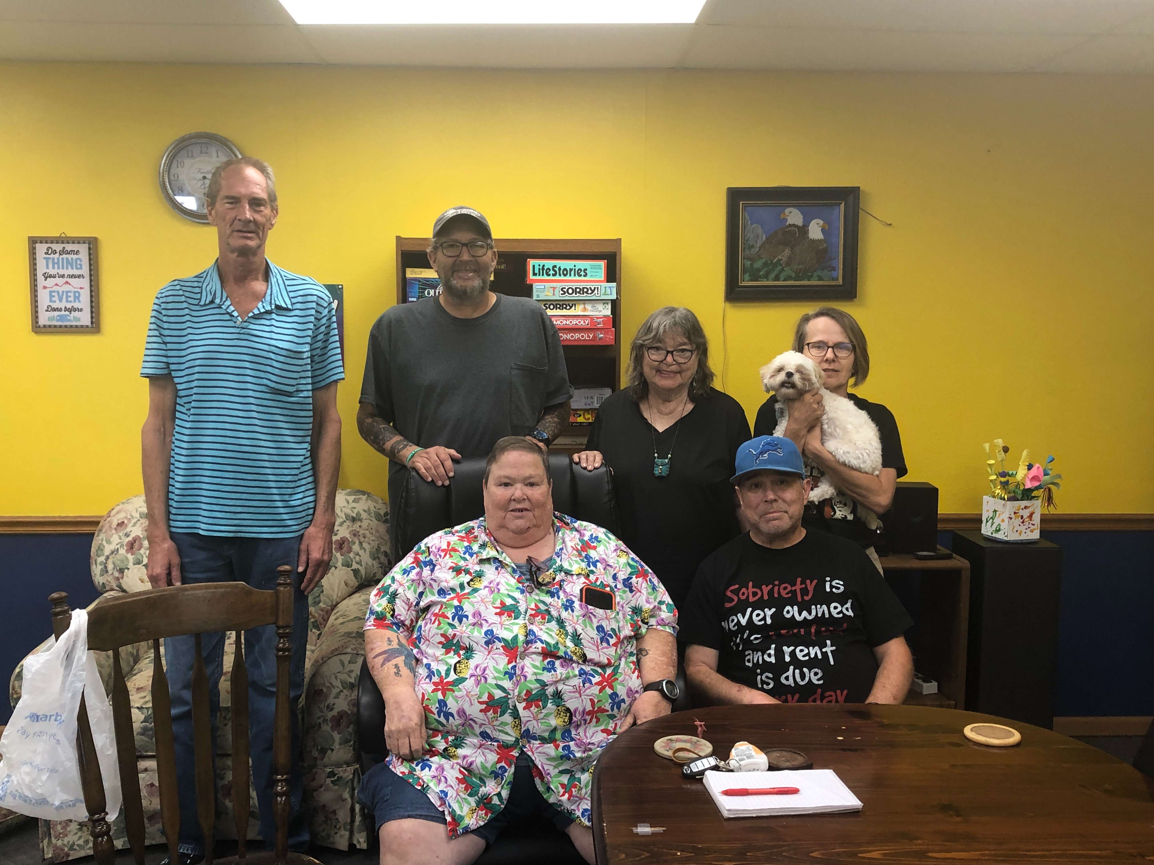 Members of High Plains Independence, a consumer-run organization that provides free support to people who have mental illnesses. The organization is seeking donations while it refiles for its nonprofit status, which it temporarily lost because of a paperwork error. Photo by Cristina Janney/Hays Post