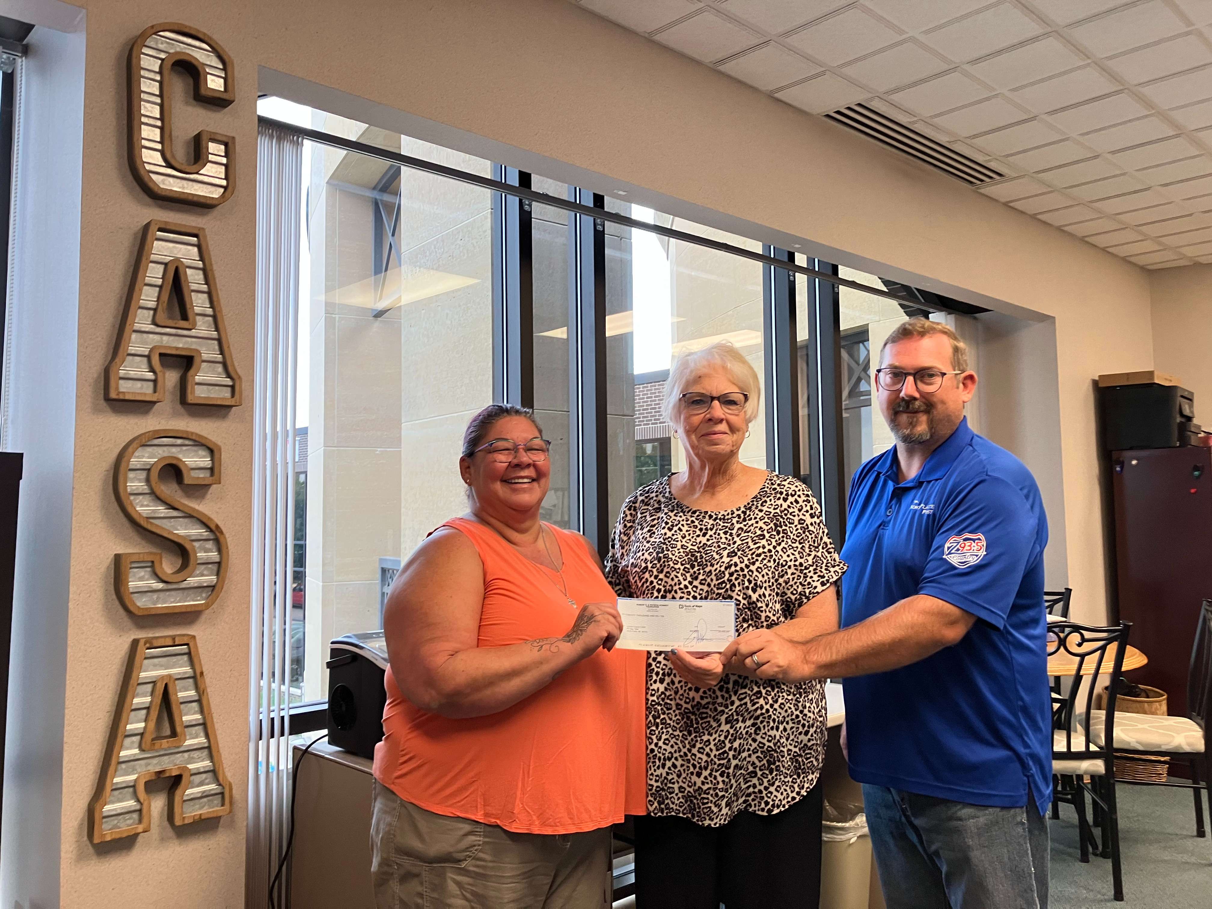 left to right: Shari Cecil (CASA Vice President), Janet Vath (CASA Director), Derek Beck EAGLE Operations Manager and CASA Board Member