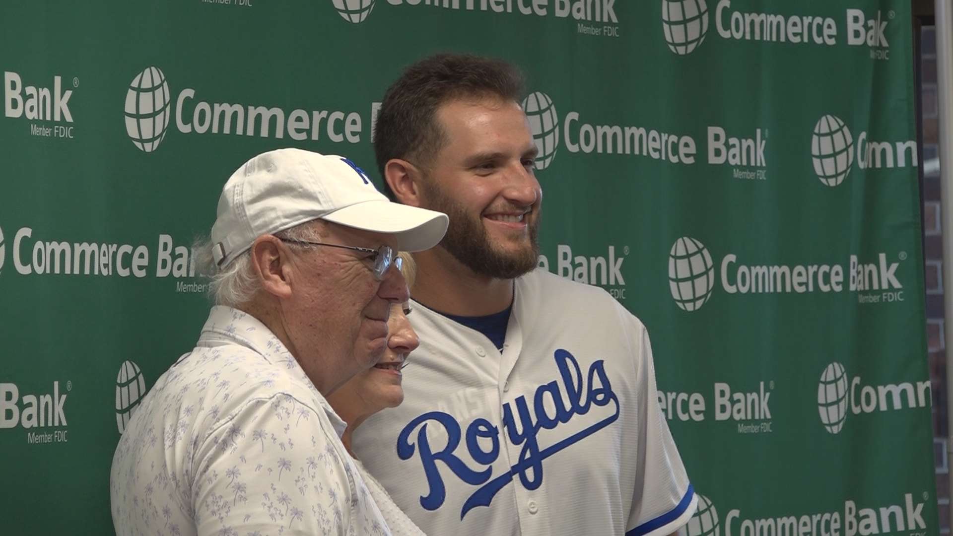 Kansas City Royals pitcher and St. Joseph's Noah Cameron met and took pictures with fans helping Commerce Bank kick off it's equipment drive gathering baseball and softball equipment for Pony Express Baseball/ Photo courtesy of Darren Doyle KQ2