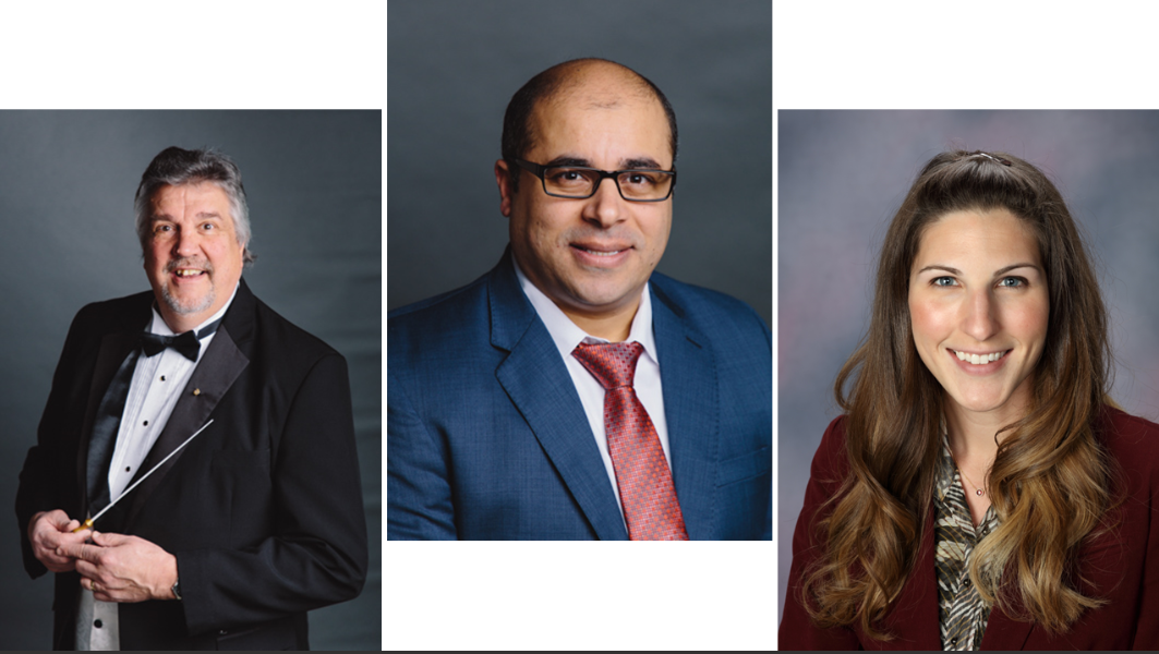 Dr. Terry Crull, Dr. Anas Hourani, Dr. Rose Helens-Hart. Photos by Fort Hays State University