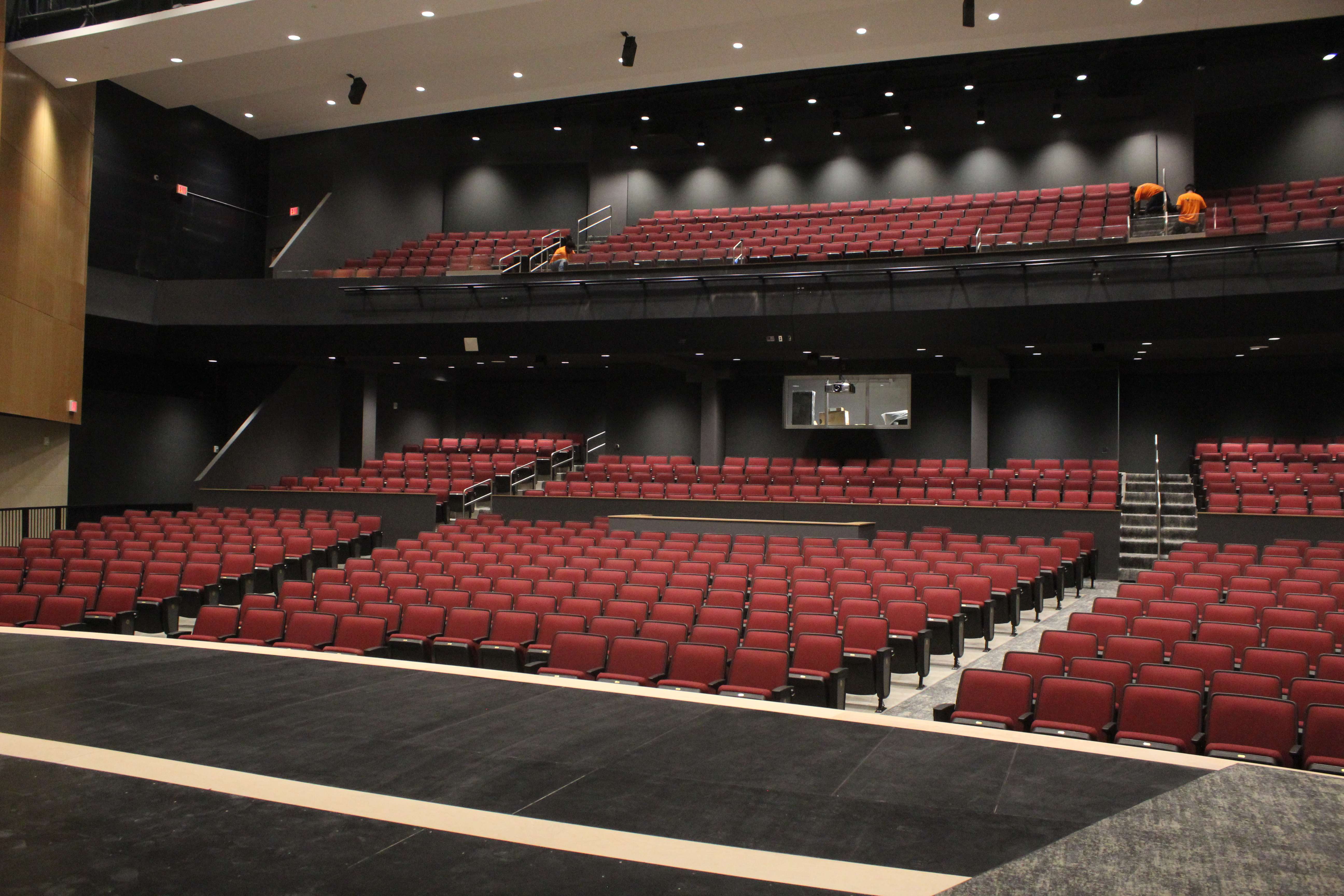 The new Hays High performing arts center will accommodate 800 people. The former high school did not have an auditorium. Photo by Cristina Janney/Hays Post