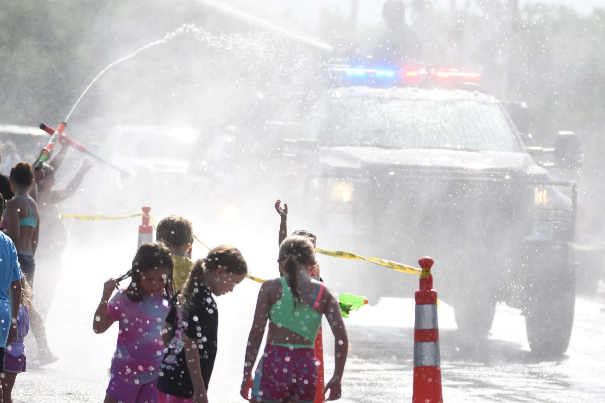 Warm temperatures made the wet-dry parade during Great Bend's 2025 Party in the Park another big hit.