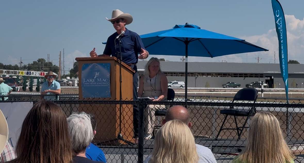 Nebraska Governor Jim Pillen at ribbon cutting for Lake Mac Casino, Resort &amp; Racetrack in Ogallala on Tuesday