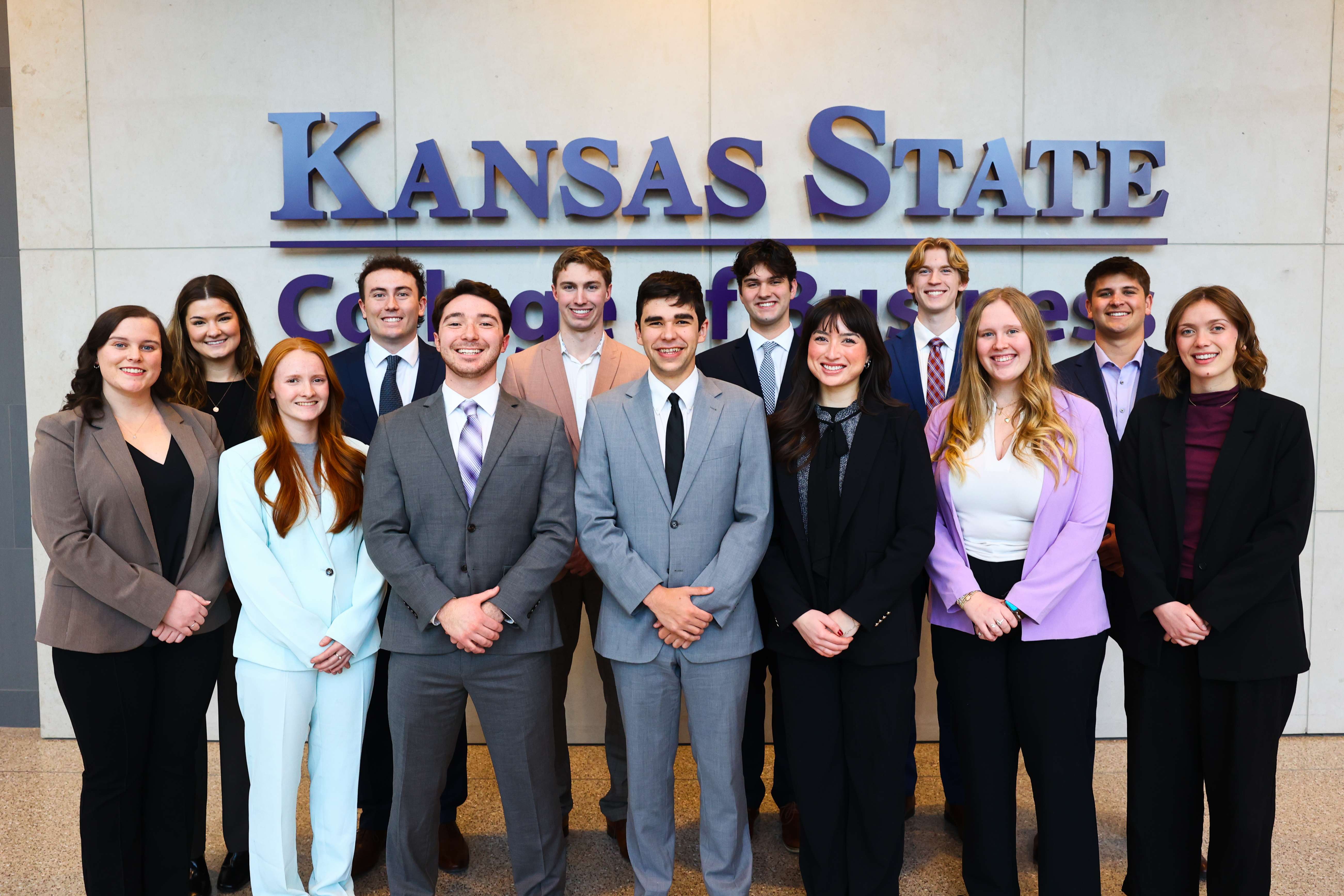 Ackerman and Kice are both part of the Wildcat Consulting group, pictured above. Ackerman- front row, third from the left; Kice- back row, third from the right. Courtesy of Kansas State University