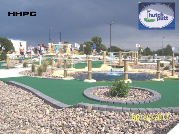 Putt-Putt - Hutch Putt miniature golf with signage - opening day - 1500 N. Lorraine - June 30, 2017 (Cliff Shank owner). Courtesy of the Conard-Harmon Collection.