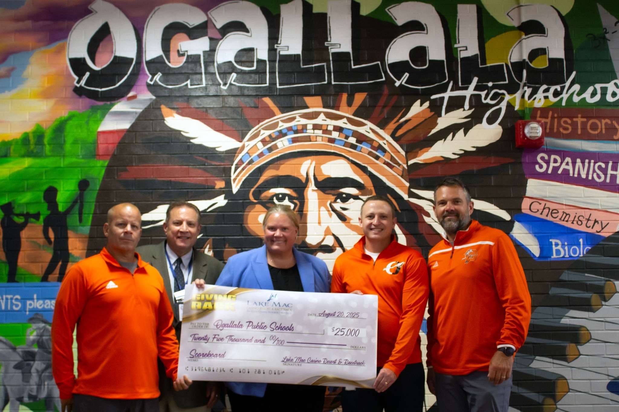 Lake Mac Casino, Resort & Racetrack makes $25,000 donation to Ogallala Public Schools