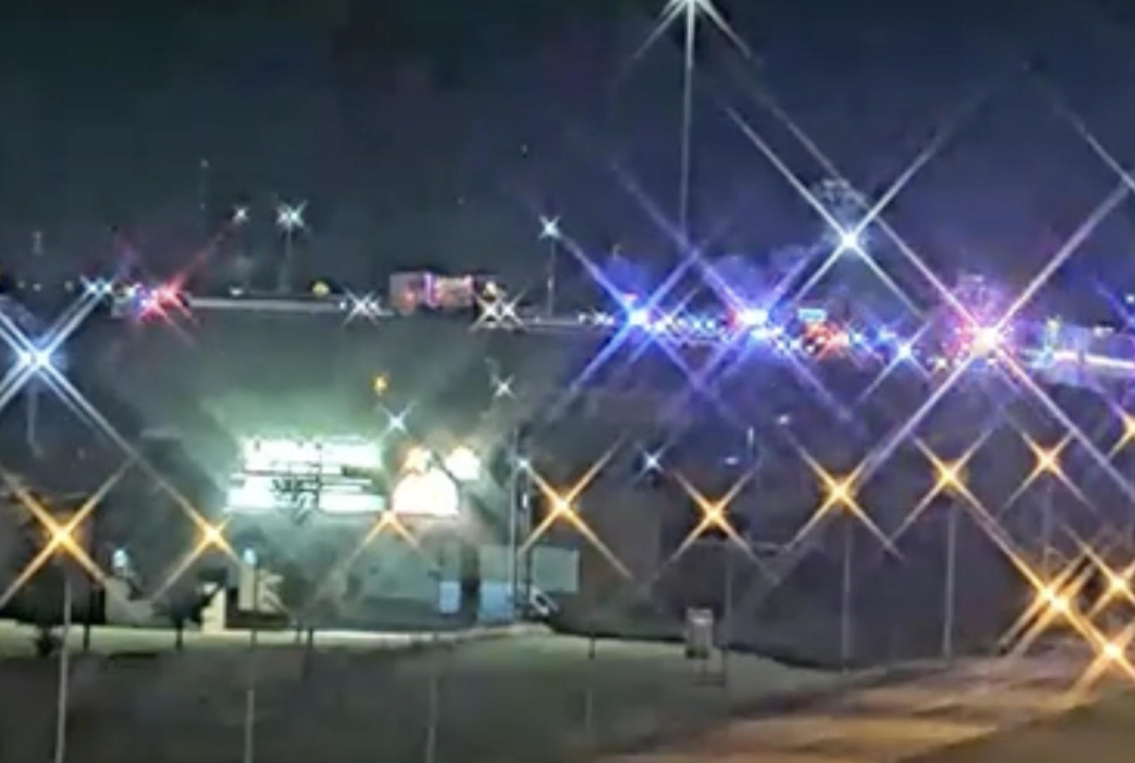 KanDrive camera view of first responders near the scene of the crash