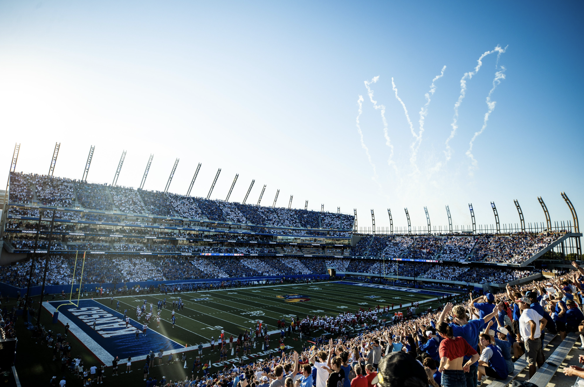Sold out David Booth Memorial Stadium on Saturday -photo Kansas Athletics